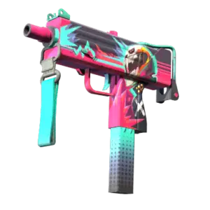 MAC-10 | Neon Rider ( Well-Worn)